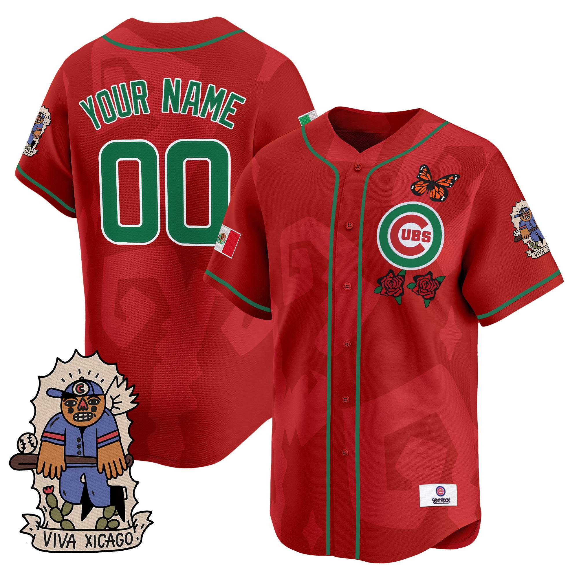 2025 Chicago Cubs Mexican Heritage Vapor Premier Limited Custom Jersey - Stitched