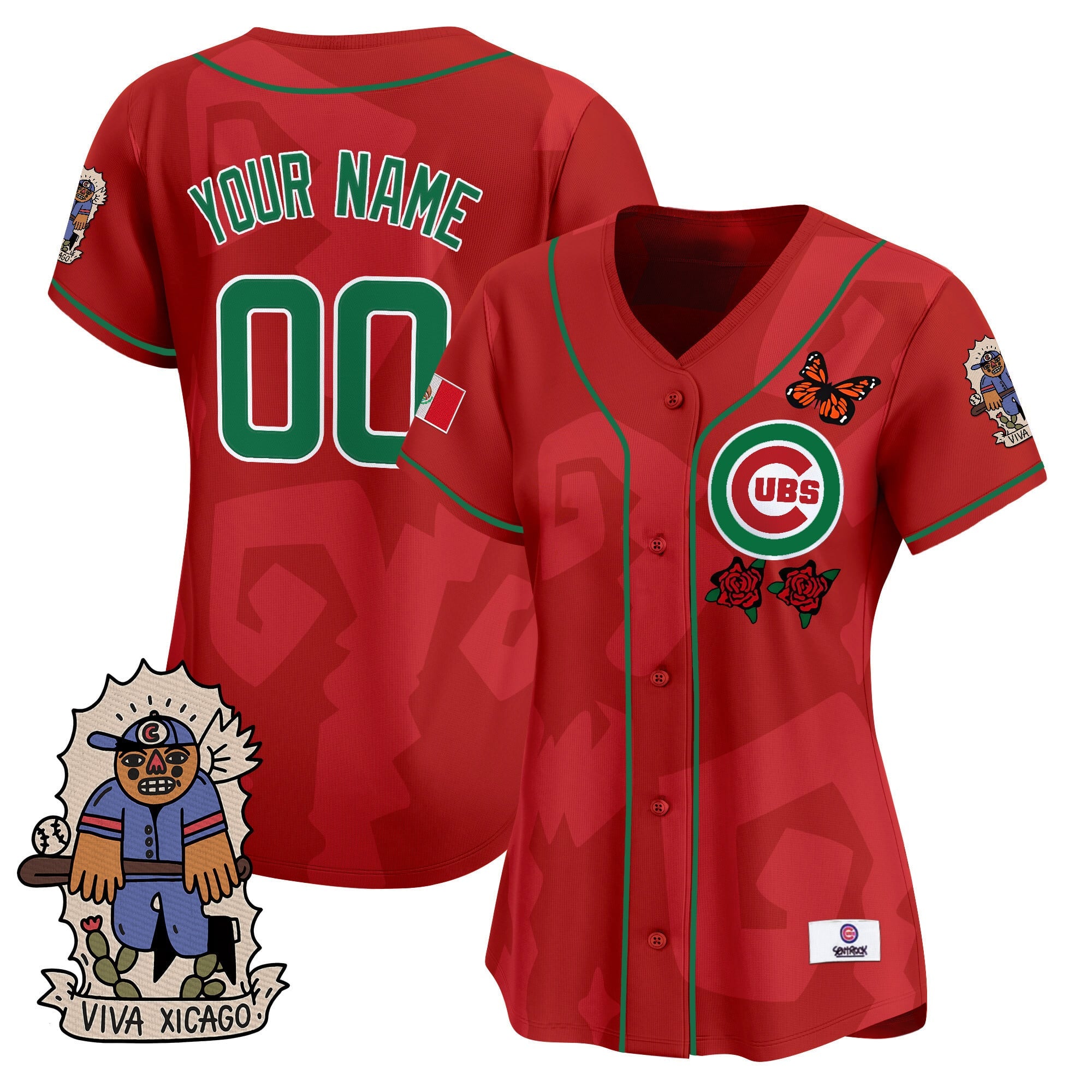 2025 Chicago Cubs Mexican Heritage Vapor Premier Limited Custom Jersey - Stitched