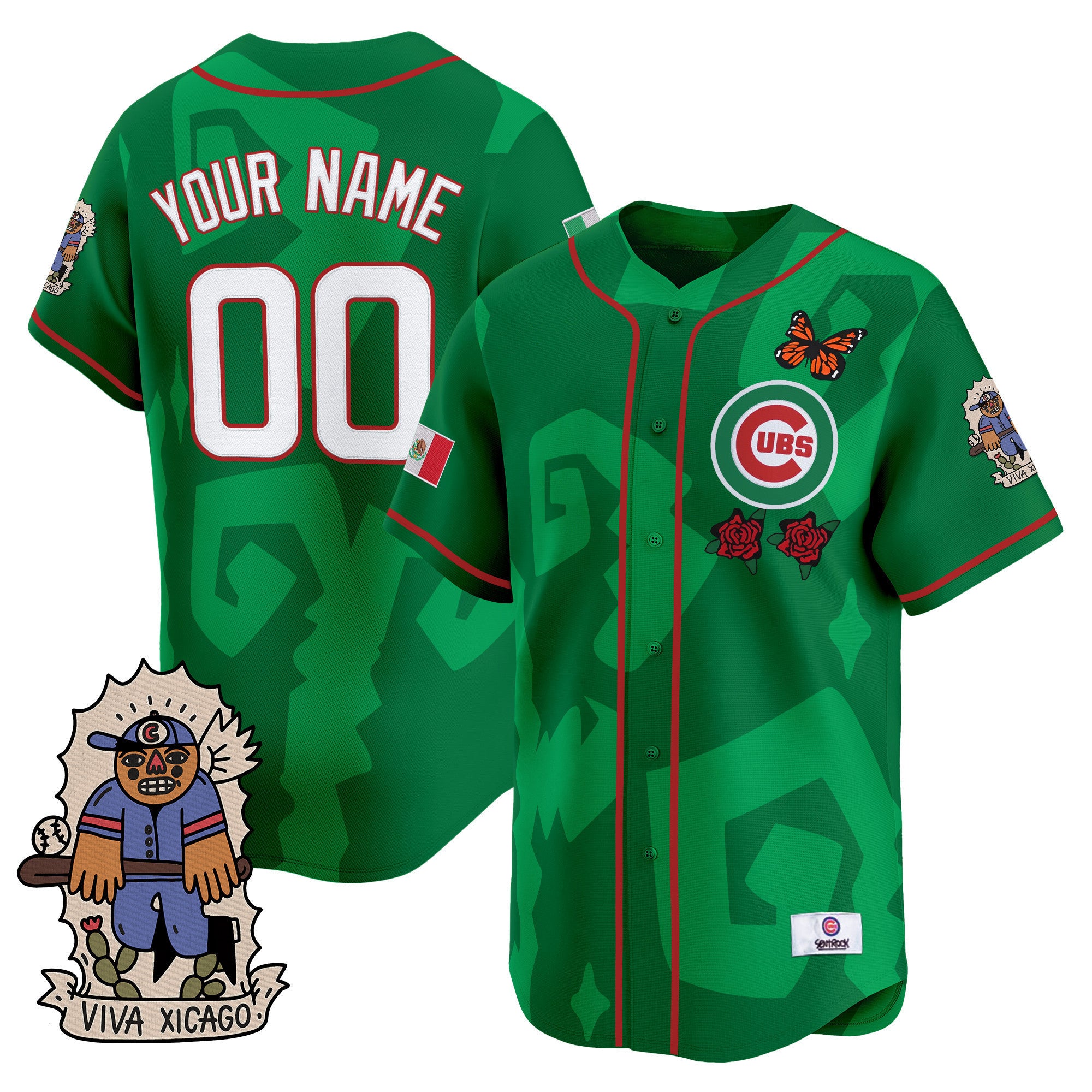 2025 Chicago Cubs Mexican Heritage Vapor Premier Limited Custom Jersey - Stitched